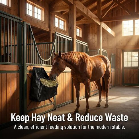 Large Hanging Grass Bag, Tear Resistant Feeding Pouch, Portable Feed Container for Horse Cow Sheep Farm Stable in Kuwait
