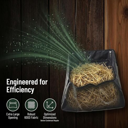 Large Hanging Grass Bag, Tear Resistant Feeding Pouch, Portable Feed Container for Horse Cow Sheep Farm Stable in Kuwait
