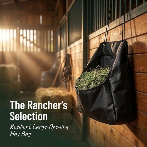 Large Hanging Grass Bag, Tear Resistant Feeding Pouch, Portable Feed Container for Horse Cow Sheep Farm Stable in Kuwait