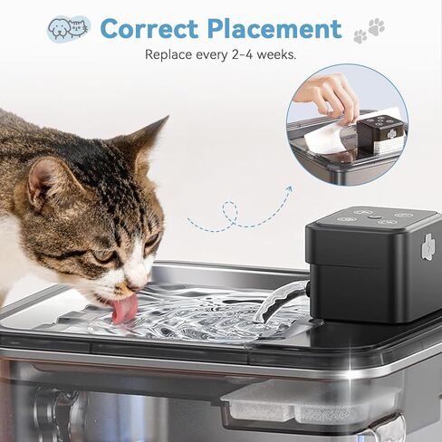 24 Pack Replacement Filters for FEELNEEDY Cat Water Fountain (FN-W17) - 108oz/3.2L Pet Water Fountain, 12 Pack Filters + 12 Pack Pump Sponges in Kuwait