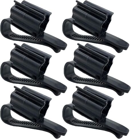 6 PCS Fish Tank Hose Holder, Adjustable Water Clip Water Pipe Clamp Mounting Clip for Fish Tank and Aquarium(Fit for 8mm to 16mm Hosee (Black) in Kuwait