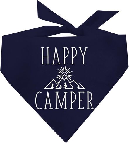 Happy Camping Dog Bandana | Summer | Outdoor Adventure | Travel (Hot Pink, OS 278) in Kuwait