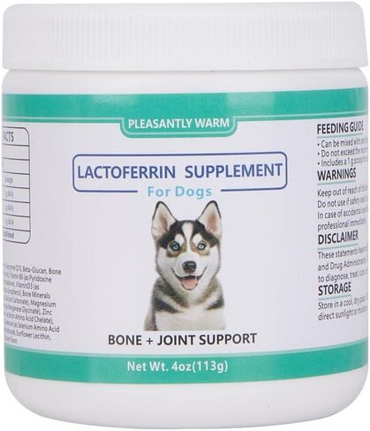 Lactoferrin for Dogs - 4oz Chicken Flavor, Supports Canine Bone, Joint & Immune Health, Premium Dog Nutritional Supplement in Kuwait
