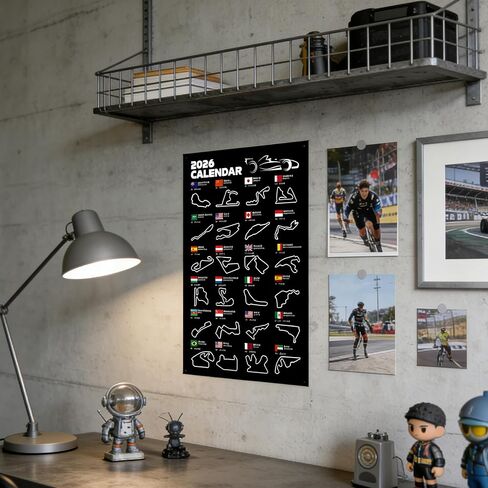 F1 Poster Track Wall Art Picture for Boys Room Office Decor Formula 1 Merchandise Racing Gift （23.6X15.7 inches） in Saudi Arabia