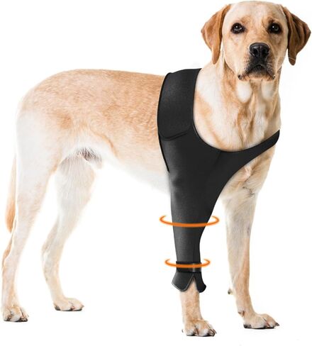 Dog Recovery Sleeve for Front Leg– Single Dog Leg Sleeve to Stop Licking– Breathable Protection for Joint Pain, Elbow Injuries, Hot Spots, Surgery, Wound Care as Cone Alternative(Right,L) in Saudi Arabia