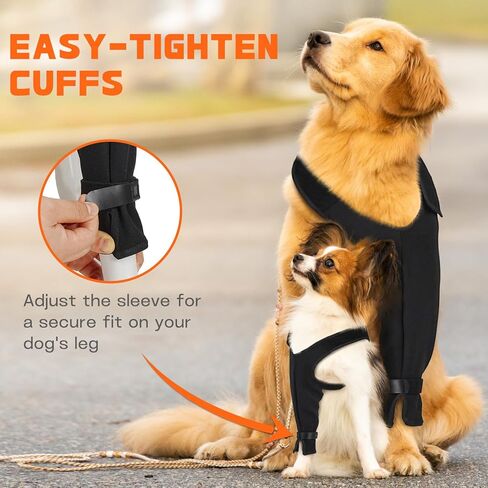 Dog Recovery Sleeve for Front Leg– Single Dog Leg Sleeve to Stop Licking– Breathable Protection for Joint Pain, Elbow Injuries, Hot Spots, Surgery, Wound Care as Cone Alternative(Right,L) in Saudi Arabia
