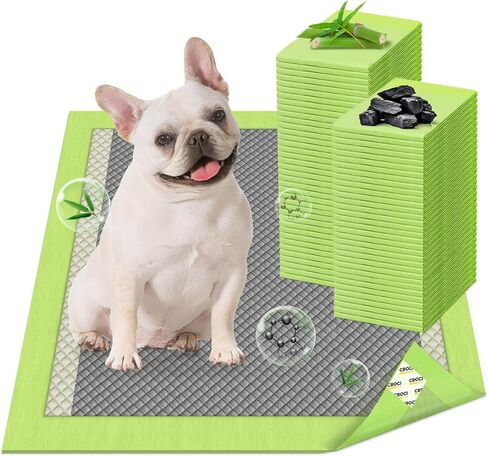 CROCI Dog Pads Extra Large, 28"x34" Pee Pads for Dogs, 2X Odor-Control with Charcoal & Bamboo Material, 4-Corner Adhesive Tabs, Super Absorbent & Leak-Proof, Disposable (40 Counts) in Saudi Arabia