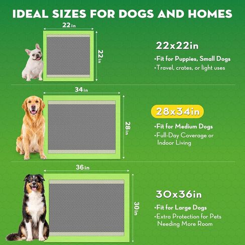 CROCI Dog Pads Extra Large, 28"x34" Pee Pads for Dogs, 2X Odor-Control with Charcoal & Bamboo Material, 4-Corner Adhesive Tabs, Super Absorbent & Leak-Proof, Disposable (40 Counts) in Saudi Arabia
