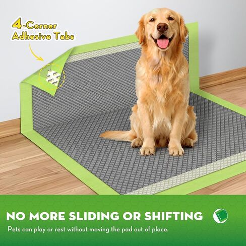 CROCI Dog Pads Extra Large, 28"x34" Pee Pads for Dogs, 2X Odor-Control with Charcoal & Bamboo Material, 4-Corner Adhesive Tabs, Super Absorbent & Leak-Proof, Disposable (40 Counts) in Saudi Arabia