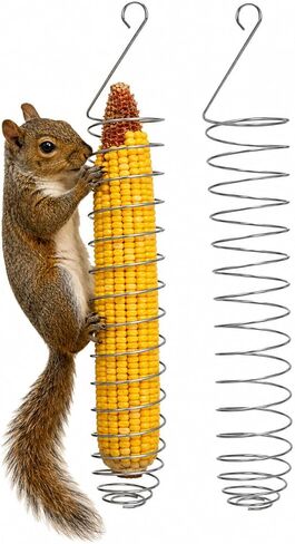 Squirrel Feeder Corn Cob Holders 2-Pack Outdoor Bird Feeding Supplies Lightweight Stainless Steel Feeders for Backyard Garden Wildlife 9.84X1.77X1.77In Easy to Clean in Kuwait