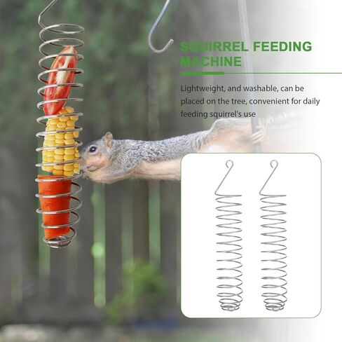 Squirrel Feeder Corn Cob Holders 2-Pack Outdoor Bird Feeding Supplies Lightweight Stainless Steel Feeders for Backyard Garden Wildlife 9.84X1.77X1.77In Easy to Clean in Kuwait