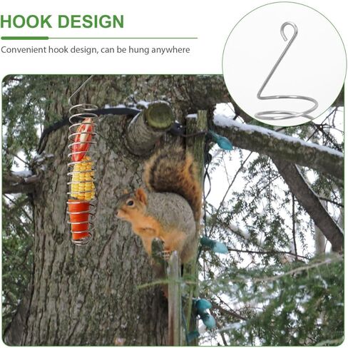 Squirrel Feeder Corn Cob Holders 2-Pack Outdoor Bird Feeding Supplies Lightweight Stainless Steel Feeders for Backyard Garden Wildlife 9.84X1.77X1.77In Easy to Clean in Kuwait