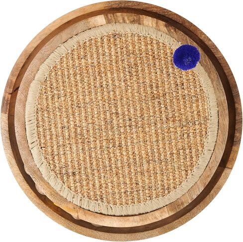 Cat Scratching Pads Interactive Cat Toys Natural Sisal Toys with Interactive Play Balls – Indoor Cat Scratcher Post for Furniture Protection, Exercise & Stress Relief 12.5 x 12.5 x 3 in Kuwait
