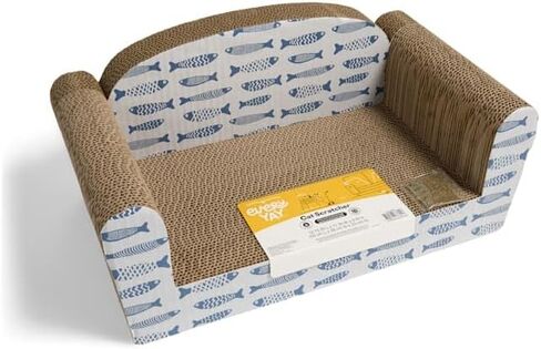 EveryYay من Petco Couch Cardboard Scratch لأسماك القطط، 9 بوصة ارتفاع in Kuwait