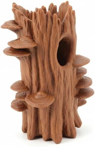 Natural Log Hideout for Jumping Spiders - Magnetic Terrarium Decoration, 2-in-1 Enclosed & Hollow Shelter for Jumping Spider Habitat in Kuwait