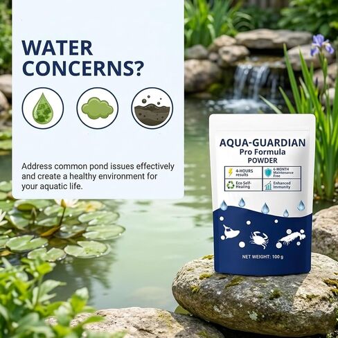 Aqua Guardian Pro Formula for Pond: Aquatic Care Powder for Fish, Shrimp, Crab in Ponds & Aquariums, Easy-Mix, Maintenance Friendly, 100g in Kuwait