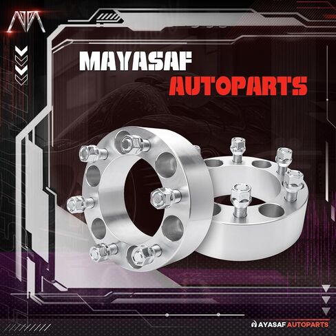 MAYASAF [2 بوصة سميكة، 4 عبوات، 6 عروات] فواصل عجلات لسيارة Chevy(GMC) 1500/C2500/K2500، Tahoe/Astro/Yukon(XL)/Avalanche، Cadillac Escalade ESV/EXT، نمط مسمار 6x5.5، محور 108 مم تتحمل، M14x1.5 ترصيع in Saudi Arabia
