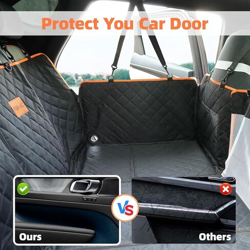 Dog Car Seat Cover for Back Seat, 1seat to 3seats can be Switched at Will. Back Seat Extender with Hard Bottom. 600D Heavy Duty Scratch,Nonslip,Waterproof Dog Hammock for Cars,Trucks and SUVs. in Saudi Arabia