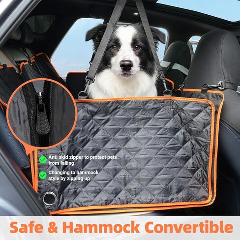 Dog Car Seat Cover for Back Seat, 1seat to 3seats can be Switched at Will. Back Seat Extender with Hard Bottom. 600D Heavy Duty Scratch,Nonslip,Waterproof Dog Hammock for Cars,Trucks and SUVs. in Saudi Arabia