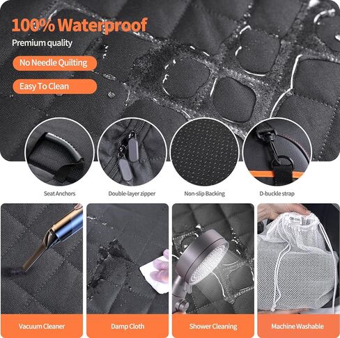 Dog Car Seat Cover for Back Seat, 1seat to 3seats can be Switched at Will. Back Seat Extender with Hard Bottom. 600D Heavy Duty Scratch,Nonslip,Waterproof Dog Hammock for Cars,Trucks and SUVs. in Saudi Arabia
