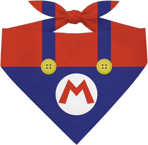 Funny Gamers Themed Dog Bandanas, Mushroom Adjustable Triangle Pet Scarf, Cartoon Characters Pet Costumes Bandana, Adjustable Comfortable Triangle Dog Scarf for Small Medium Dogs 01 in Kuwait