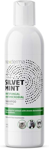 شامبو NEXDERMA Silvet العشبي للحيوانات الأليفة للكلاب والقطط والخيول شامبو طبيعي للكلاب بدون دموع مع دقيق الشوفان وفيتامين E | لطيف وآمن للحيوانات الأليفة | درجة حموضة متوازنة وترطب البشرة الجافة والفراء - 118 مل، عبوة واحدة in Kuwait