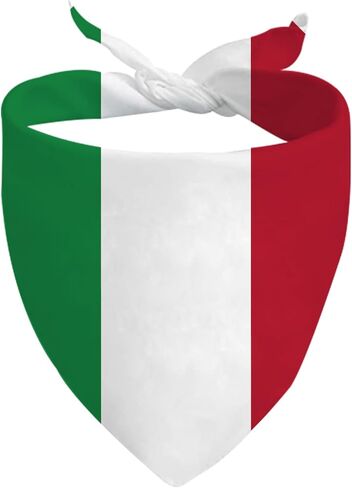 JXGZSO 1 Piece Italian Flag Italian Theme Dog Bandana Gift Italian Flag Pet Bandana (Italian Flag Dog) in Kuwait