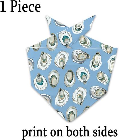 JXGZSO 1 Piece Oyster Triangle Dog Bandana Seafood Patry Dog Scarf Oyster Lovers Gift (Oyster Bandana) in Kuwait