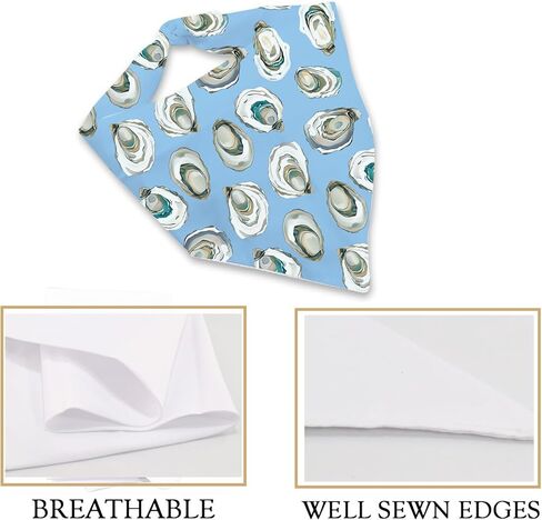 JXGZSO 1 Piece Oyster Triangle Dog Bandana Seafood Patry Dog Scarf Oyster Lovers Gift (Oyster Bandana) in Kuwait