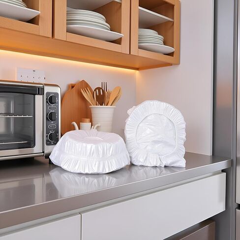 10Pcs White Thickened Disposable Dust Cover,Clear Kitchen Appliance Covers,Elastic Household Kitchen Universal Dustproof Protective Cover,for Toaster Oven Blender Pressure Cooker Accessories in Kuwait