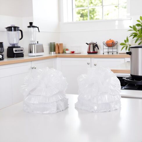 10Pcs White Thickened Disposable Dust Cover,Clear Kitchen Appliance Covers,Elastic Household Kitchen Universal Dustproof Protective Cover,for Toaster Oven Blender Pressure Cooker Accessories in Kuwait