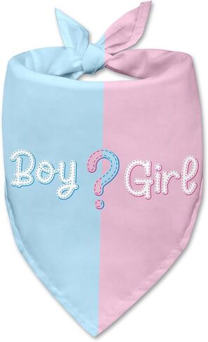 Boy or Girl Dog Bandana Gender Reveal Gifts Baby Announcement Sign Pregnancy Announcement Bandana for Dog Photo Props Gender Reveal Gifts Ideas Pet Accessories for Dogs Lovers in Kuwait