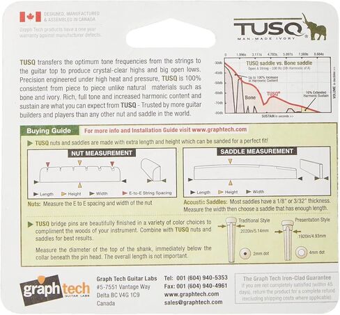 GraphTech PQ500000 TUSQ صامولة الجيتار الكهربائي، نمط الحاجز مشقوق in Saudi Arabia
