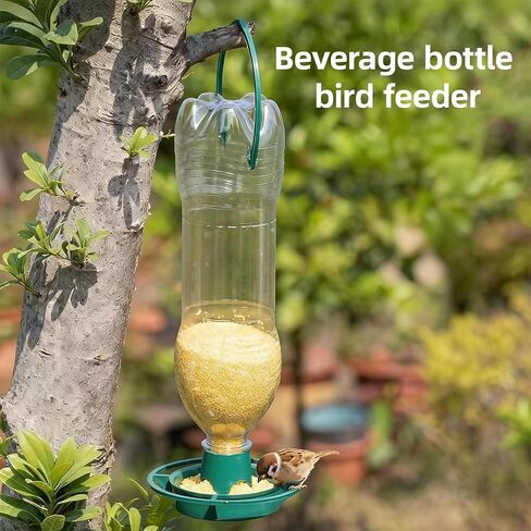 Gadjit Soda Bottle Bird Feeder – 3 Pack | Turn Soda Bottles into Eco-Friendly Wild Bird Seed Feeders | Promotes Recycling & Reuse in Kuwait