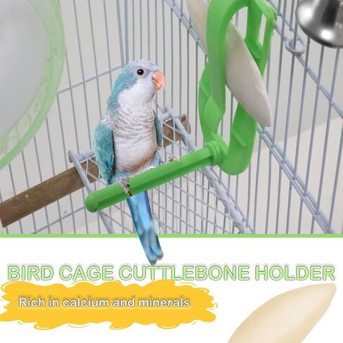 2 قطعة قفص الطيور Cuttlebone حامل الفاكهة الخضار قوس مع العلياء الوقوف مع 4 قطعة Cuttlebone للببغاء الببغاء Conure in Kuwait