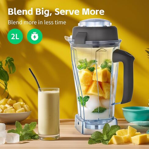حاوية بديلة بوزن 64oz، تناسب سلسلة Classic/Explorian/Propel - تستبدل 5000، 5200، 6300، 6500، 7500، Pro 200، 500، 750، VM0101، VM0102، E310، 320 in Kuwait