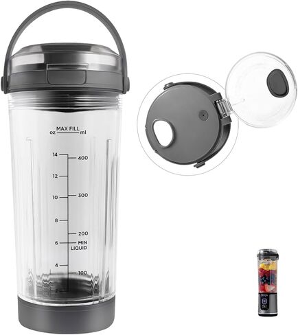18oz Cup Replacement for Ninja Blast Portable Blender, Compatible with Ninja Portable Blender BC100 Series, BC151 Series, CL155A, CO155B, with Sip Lid & Bottom Cap, Blue in Kuwait