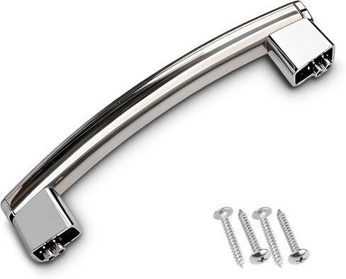 WB15X26821 Microwave Door Handle, Compatible with GE Microwave JVM6175SK2SS JVM7195SK3SS JVM6175SK1SS PS11736302, Silver with 4 Screws in Kuwait