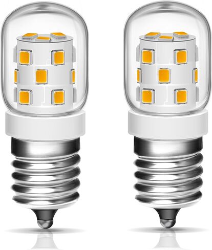 Akynite E17 LED لمبة عكس الضوء، 5W ميكروويف ضوء لمبة تحت غطاء محرك السيارة، 120V أبيض دافئ 3000K 400LM، 40W-60W استبدال لمبة الهالوجين لأكثر من موقد، ميكروويف، الأجهزة، غطاء محرك السيارة، ثلاجة، 2 حزمة in Kuwait