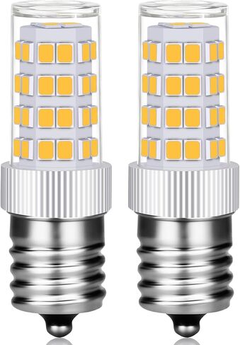 Akynite E17 LED لمبة عكس الضوء، 5W ميكروويف ضوء لمبة تحت غطاء محرك السيارة، 120V أبيض دافئ 3000K 400LM، 40W-60W استبدال لمبة الهالوجين لأكثر من موقد، ميكروويف، الأجهزة، غطاء محرك السيارة، ثلاجة، 2 حزمة in Kuwait