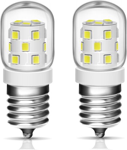 Akynite E17 LED لمبة عكس الضوء، 5W ميكروويف ضوء لمبة تحت غطاء محرك السيارة، 120V أبيض دافئ 3000K 400LM، 40W-60W استبدال لمبة الهالوجين لأكثر من موقد، ميكروويف، الأجهزة، غطاء محرك السيارة، ثلاجة، 2 حزمة in Kuwait