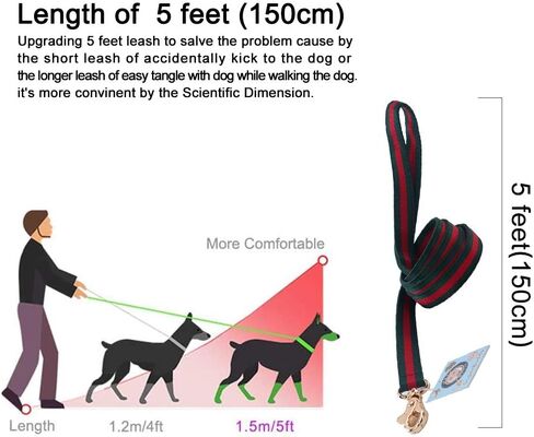 Premium Dog Leash with Luxury Style, Soft Durable Dog Leashes, Walking Training Leash for Small Medium Big Large Dogs in Kuwait