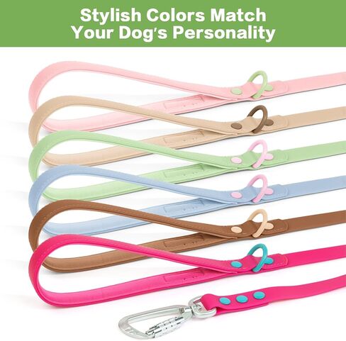 Waterproof Dog Leash with Carabiner, Prevents tangling and is Easy to Clean. Durable Dog Leash, Suitable for Large, Medium and Small Dogs, 5ft/6ft in Kuwait