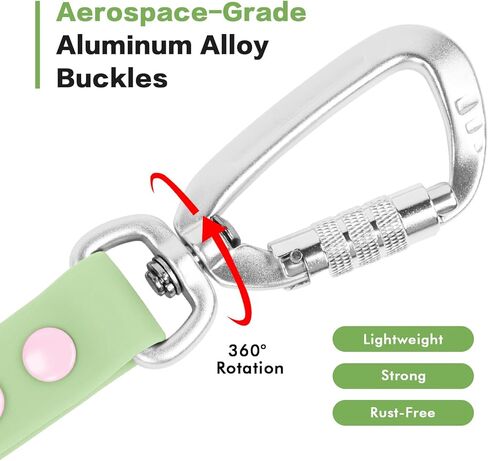 Waterproof Dog Leash with Carabiner, Prevents tangling and is Easy to Clean. Durable Dog Leash, Suitable for Large, Medium and Small Dogs, 5ft/6ft in Kuwait