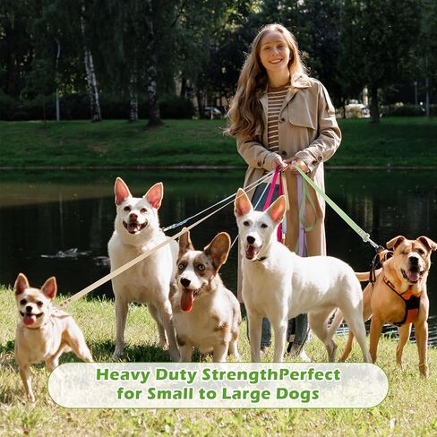 Waterproof Dog Leash with Carabiner, Prevents tangling and is Easy to Clean. Durable Dog Leash, Suitable for Large, Medium and Small Dogs, 5ft/6ft in Kuwait