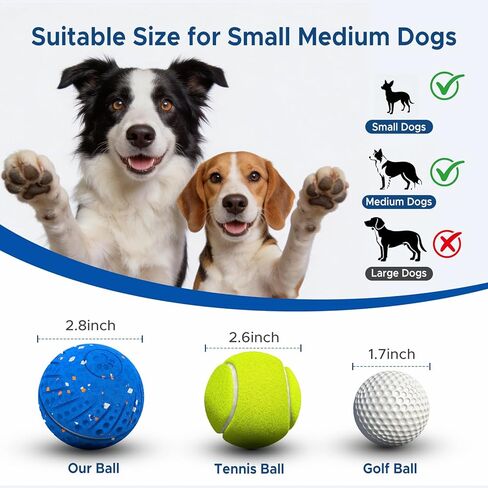 Dog Toys for Small Medium Dog to Keep Them Busy, Smart Interactive Dog Toys, Automatic Moving Bouncy Dog Balls 3-Modes with Lights, Motion Activated Rolling Dog Balls, Mental Stimulation, E-TPU Blue in Saudi Arabia