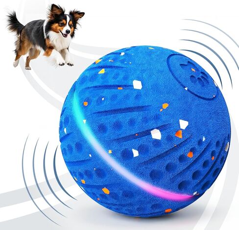 Dog Toys for Small Medium Dog to Keep Them Busy, Smart Interactive Dog Toys, Automatic Moving Bouncy Dog Balls 3-Modes with Lights, Motion Activated Rolling Dog Balls, Mental Stimulation, E-TPU Blue in Saudi Arabia