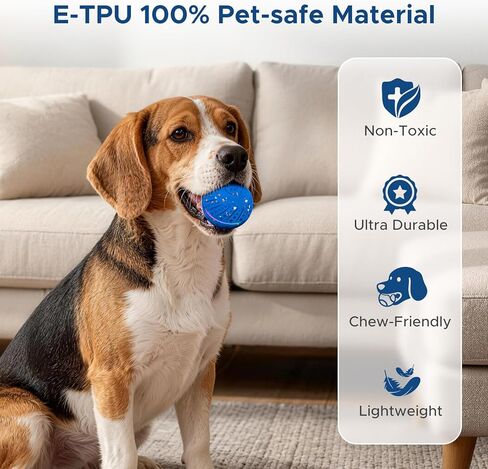 Dog Toys for Small Medium Dog to Keep Them Busy, Smart Interactive Dog Toys, Automatic Moving Bouncy Dog Balls 3-Modes with Lights, Motion Activated Rolling Dog Balls, Mental Stimulation, E-TPU Blue in Saudi Arabia