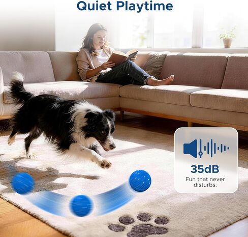 Dog Toys for Small Medium Dog to Keep Them Busy, Smart Interactive Dog Toys, Automatic Moving Bouncy Dog Balls 3-Modes with Lights, Motion Activated Rolling Dog Balls, Mental Stimulation, E-TPU Blue in Saudi Arabia