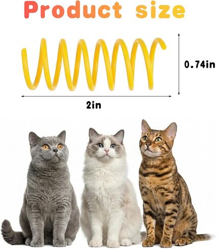 120 Pack Colorful Cat Springs Toys Pet Wide Cat Plastic Coil Spiral Springs for Cat Kitten Pets Swatting Biting Hunting Active Play in Kuwait